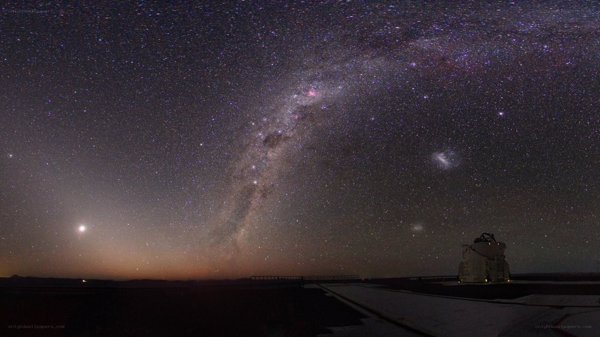 Milky Way over observatory