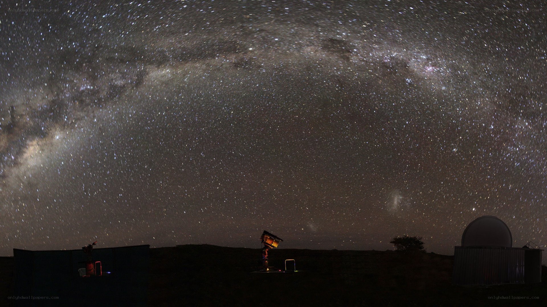 Milky Way over observatory