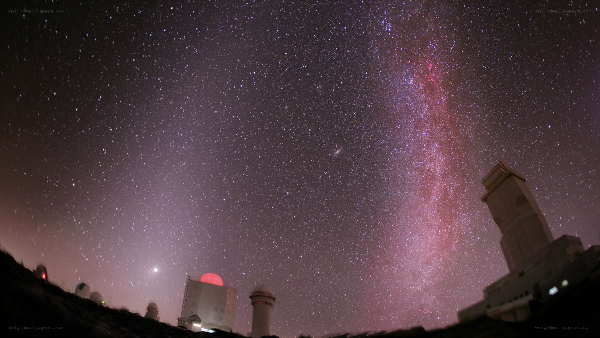 Milky Way over observatory