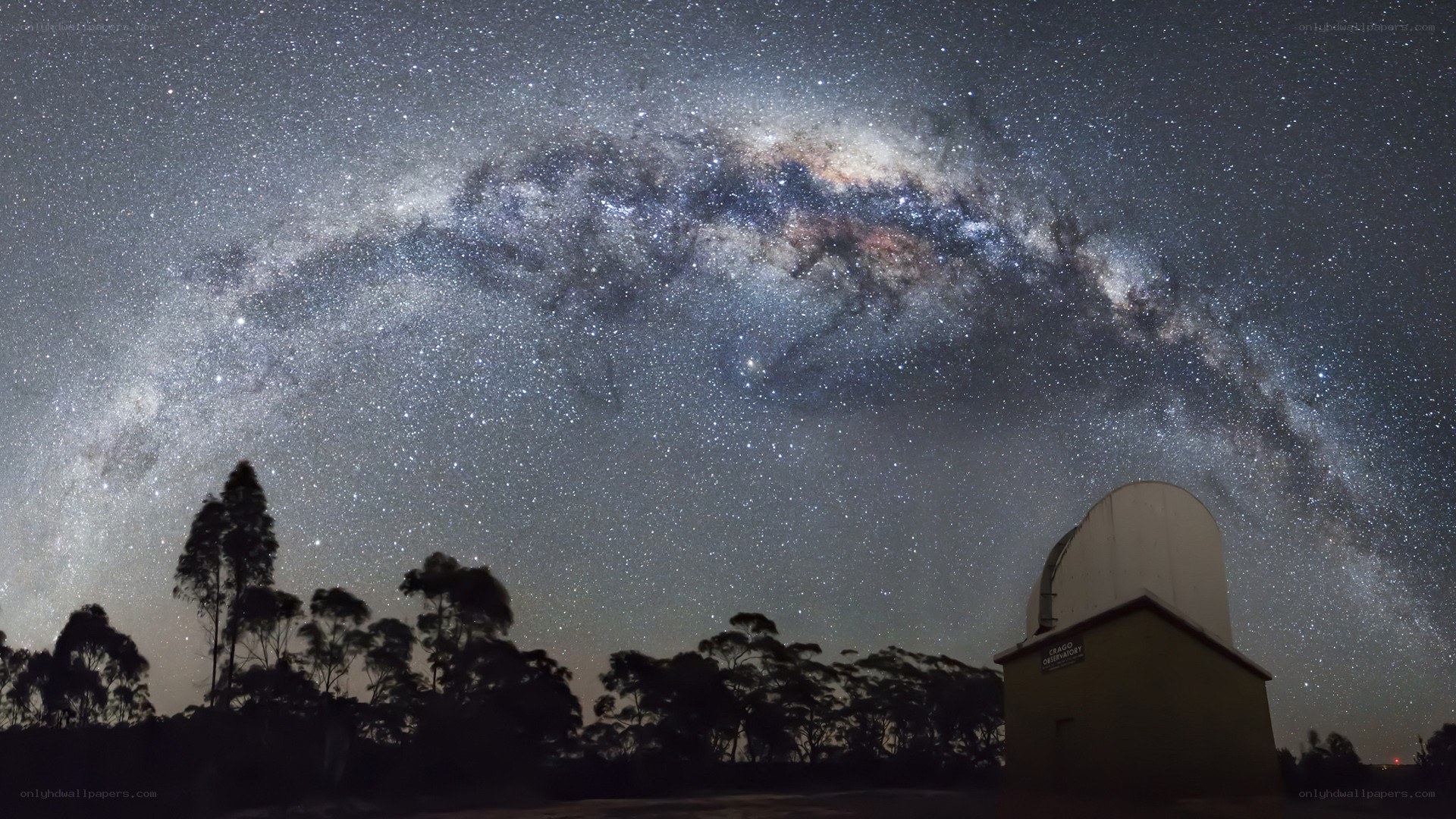 Milky Way over observatory
