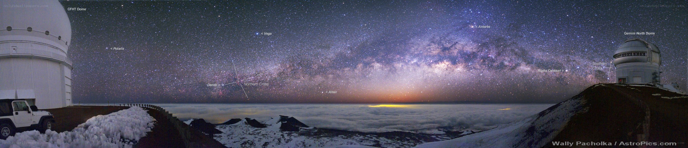 Milky Way over observatory