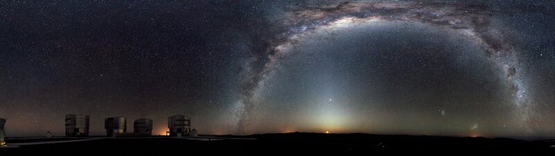 Milky Way over observatory