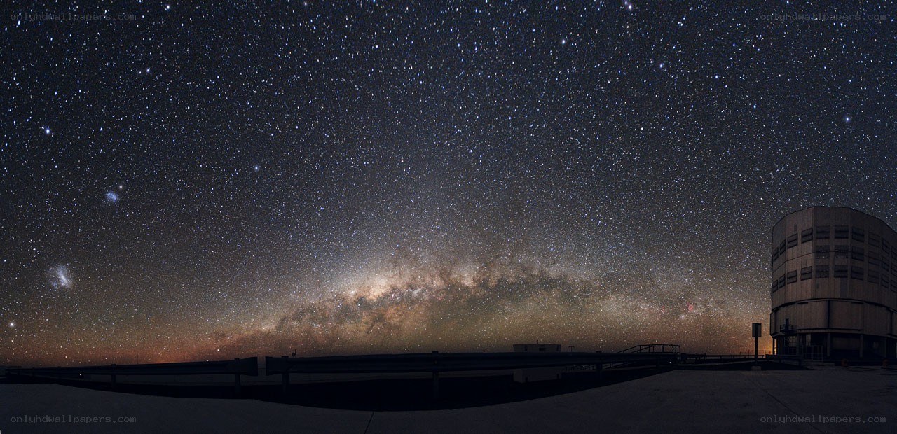 Milky Way over observatory