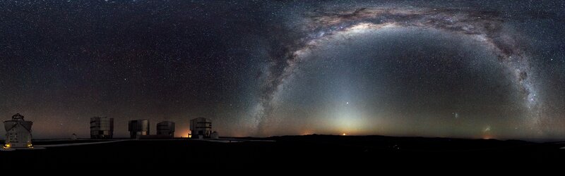 Milky Way over Observatory — Black, Serene