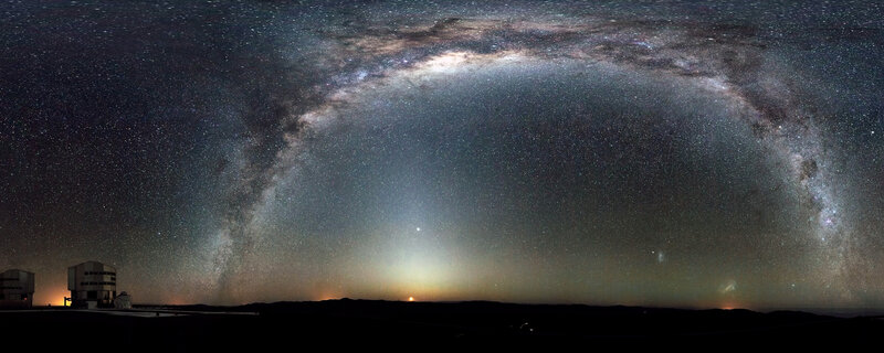 Milky Way over Observatory — Black