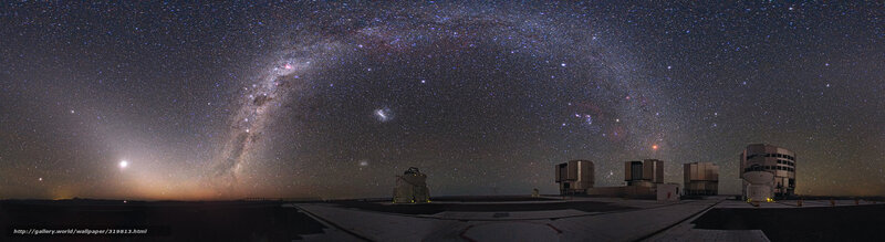 Milky Way over observatory