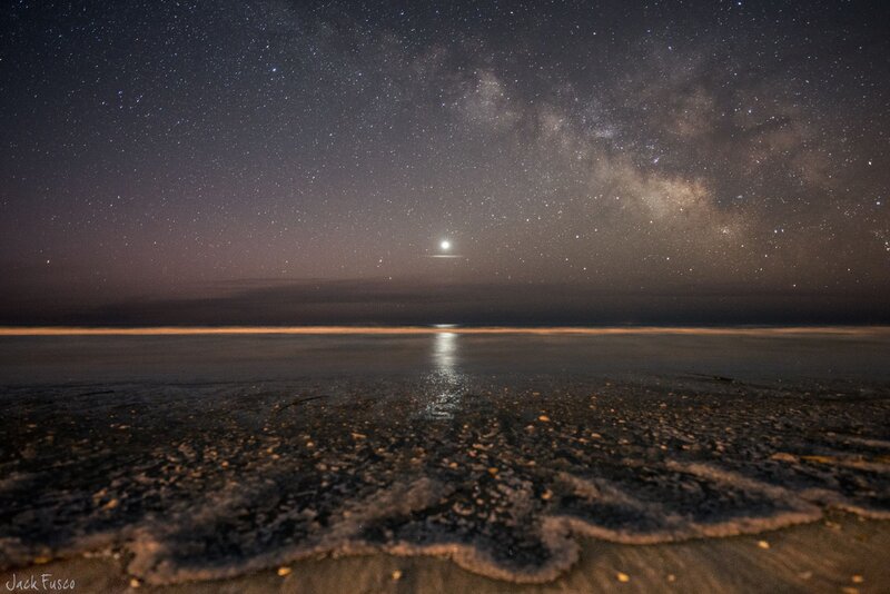 Milky Way over Ocean — Black