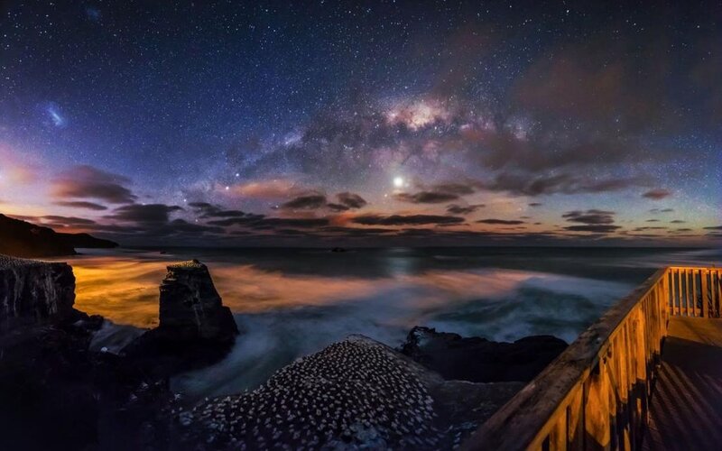 Milky Way over Ocean — Blue