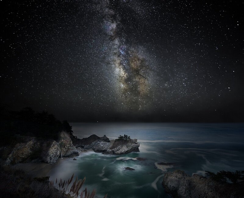 Milky Way over Ocean Coast