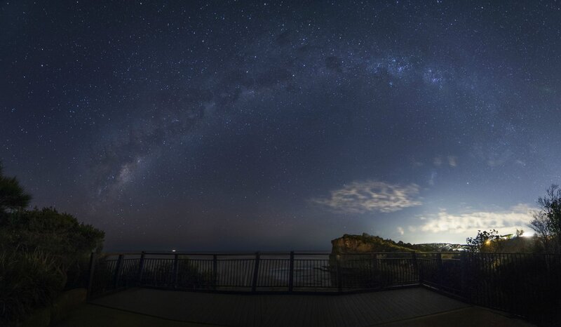 Milky Way over Ocean — Dark Blue