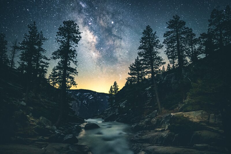 Milky Way over River Canyon