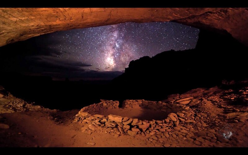 Milky Way over rock arch