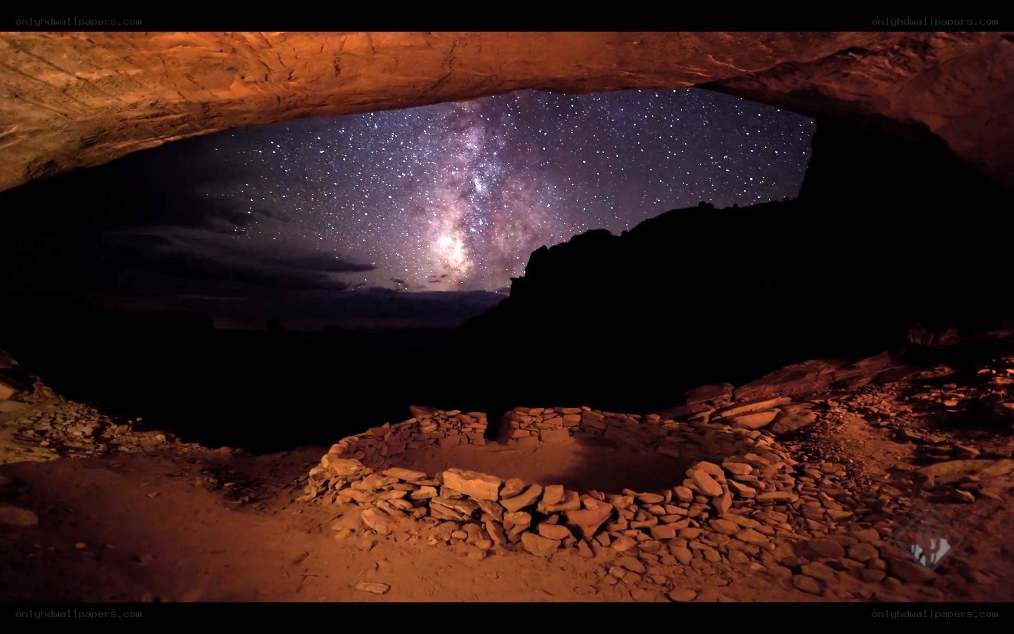Milky Way over rock arch