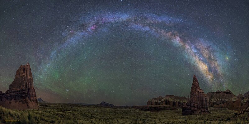 Milky Way over Rock Formations — Dark Blue