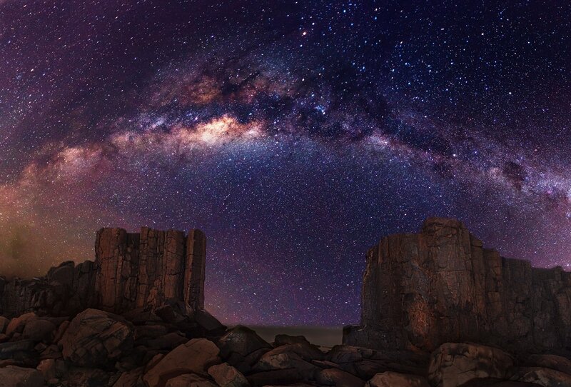Milky Way over Rocks — Purple