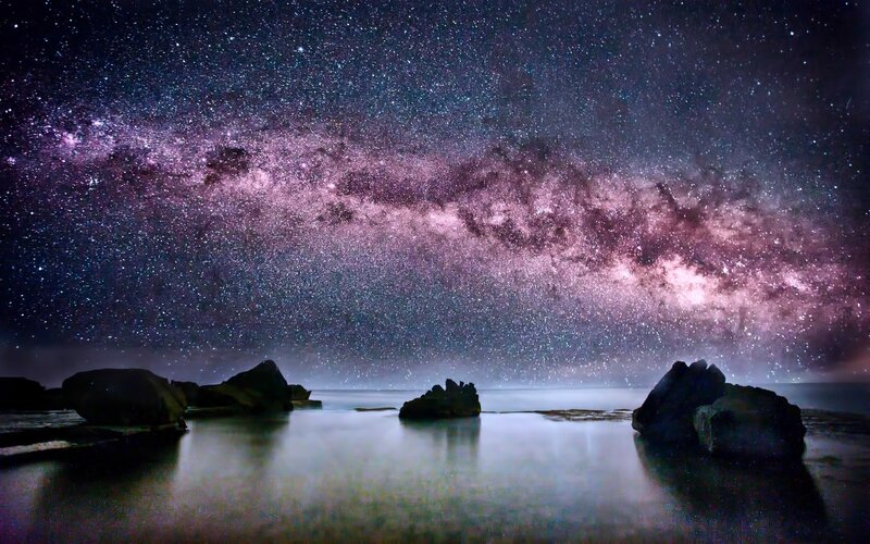 Milky Way over Rocks