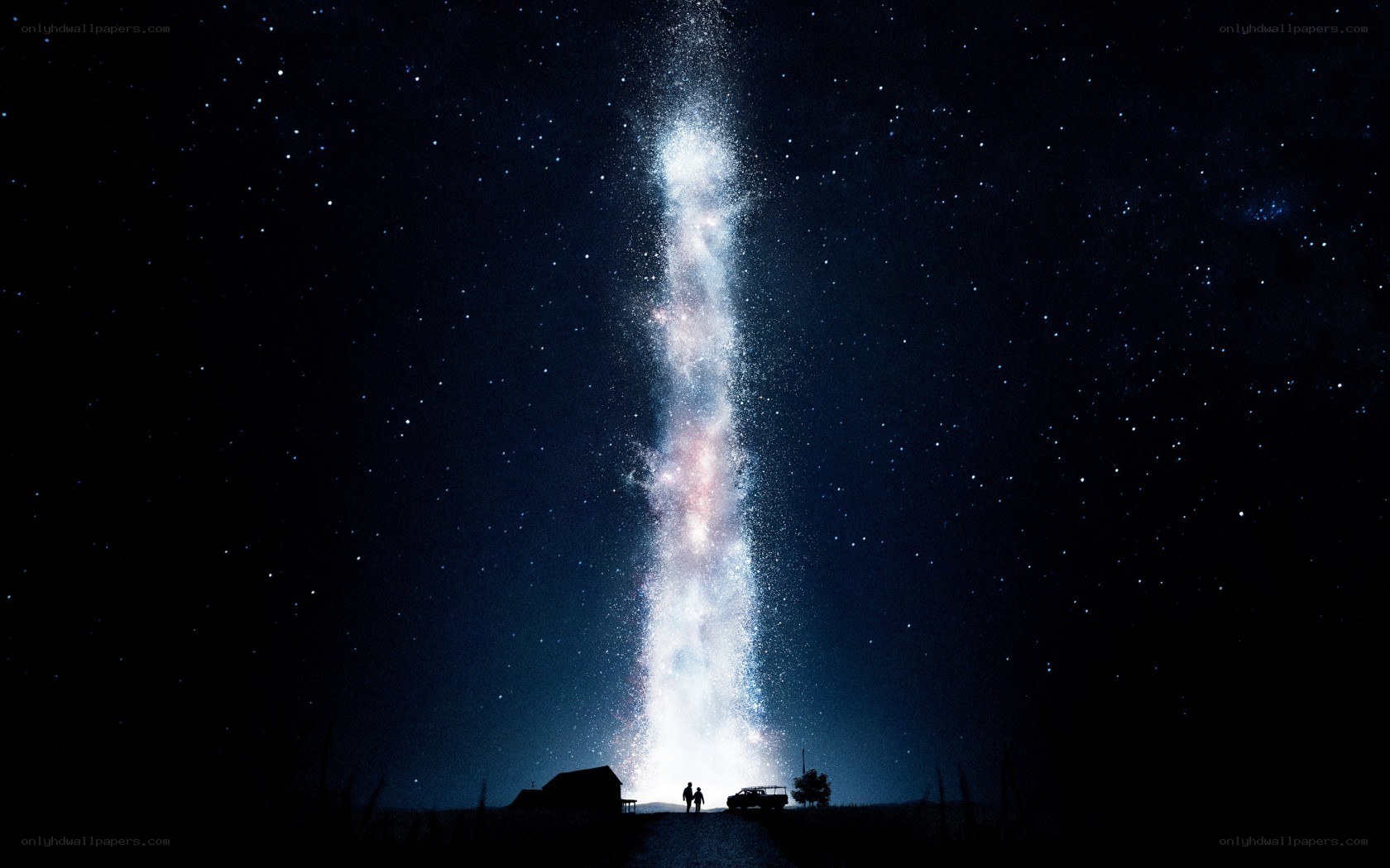 Milky Way over rural landscape