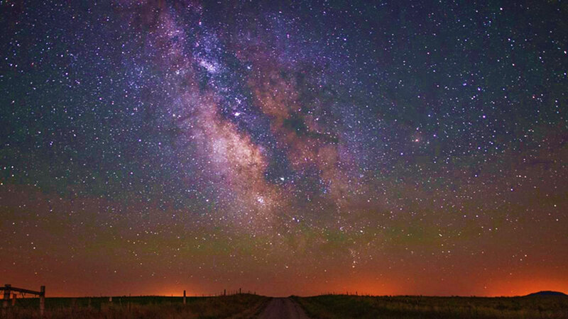 Milky Way over Rural Road