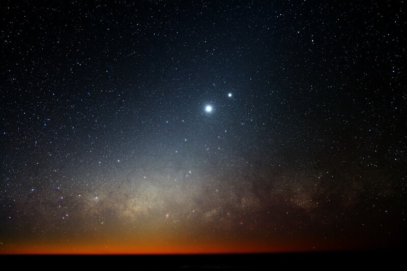 Milky Way over the horizon