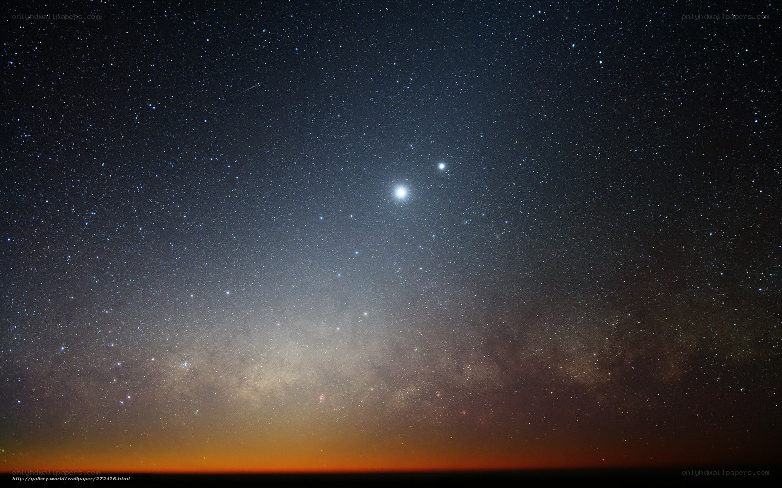 Milky Way over the horizon