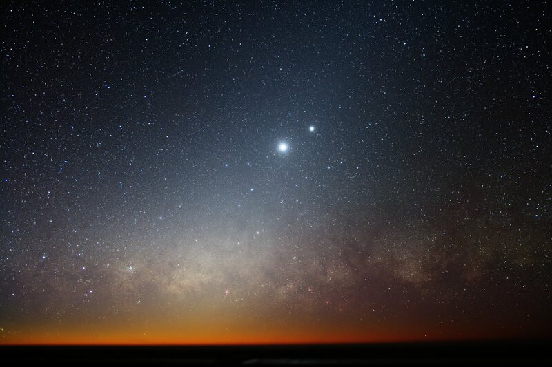Milky Way over the ocean
