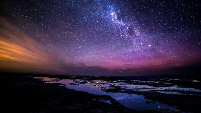 Milky Way over Tidal Pools