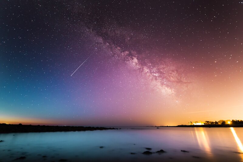 Milky Way over Water — Purple