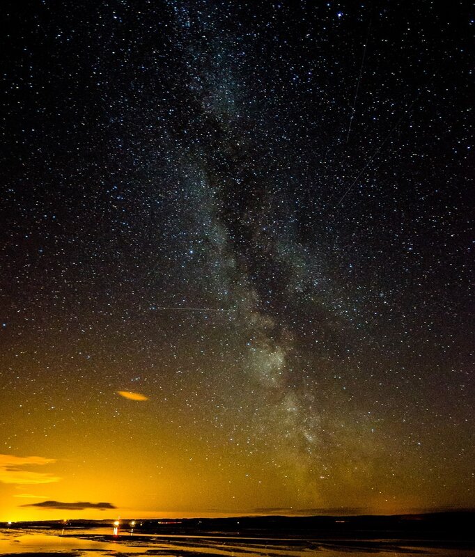 Milky Way over Wet Beach