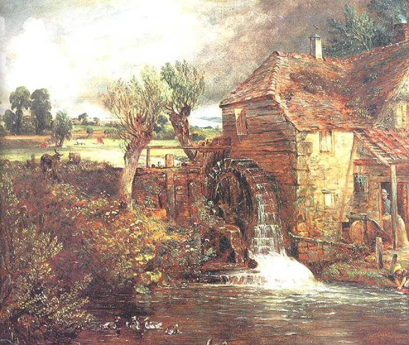 Mill on a River — Brown