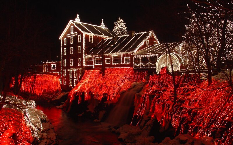 Mill with Red Lights