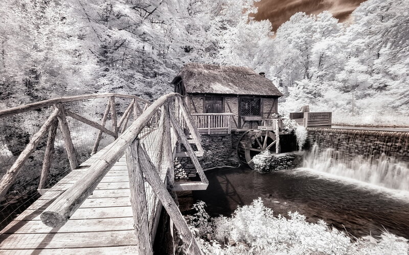 Mill with Water Wheel