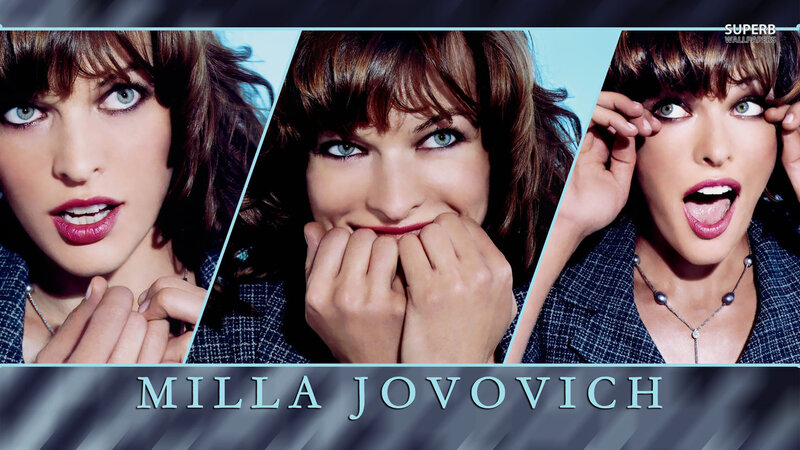 Milla Jovovich Portrait — Blue