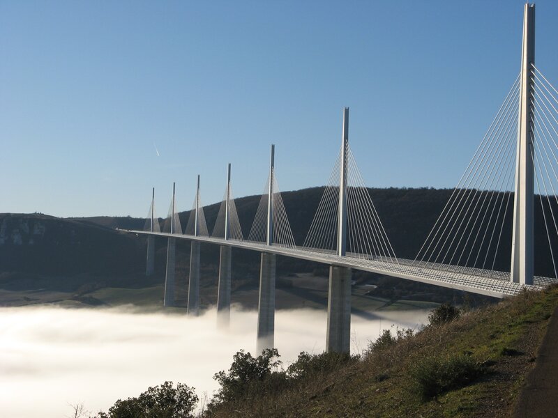Millau Viaduct Bridge — Blue