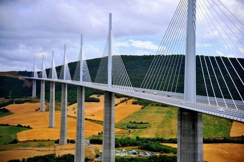 Millau Viaduct Bridge — Gray