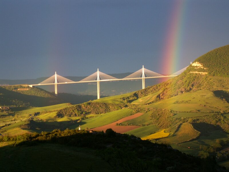 Millau Viaduct Bridge — Green