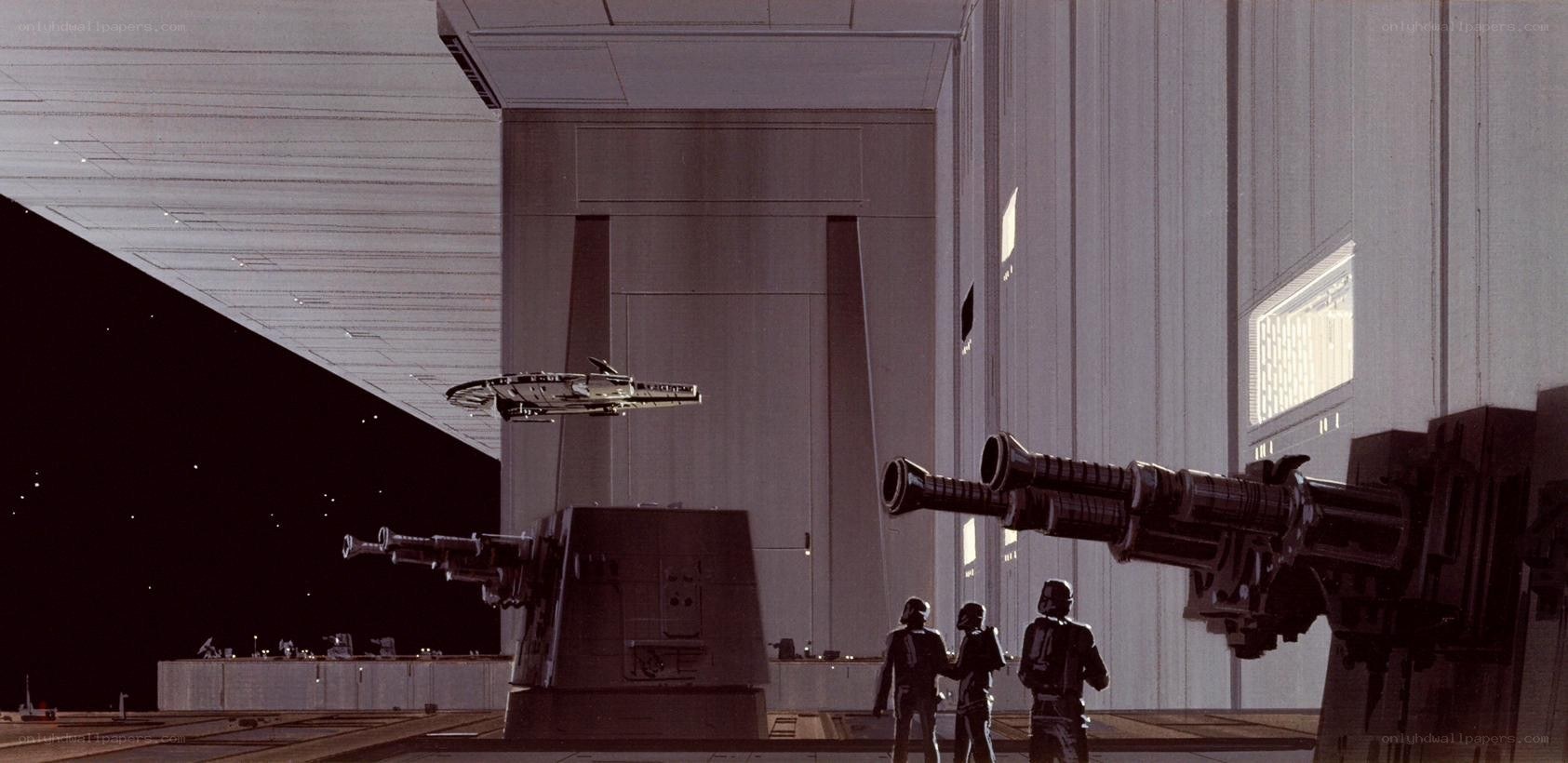 Millennium Falcon at a spaceport