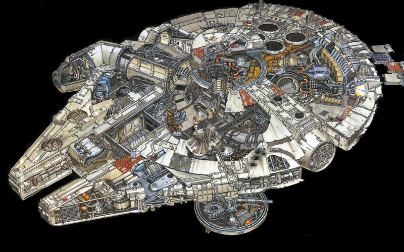 Millennium Falcon cutaway