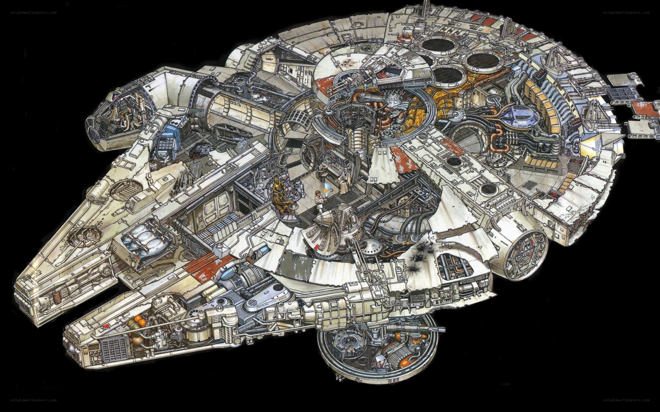 Millennium Falcon cutaway