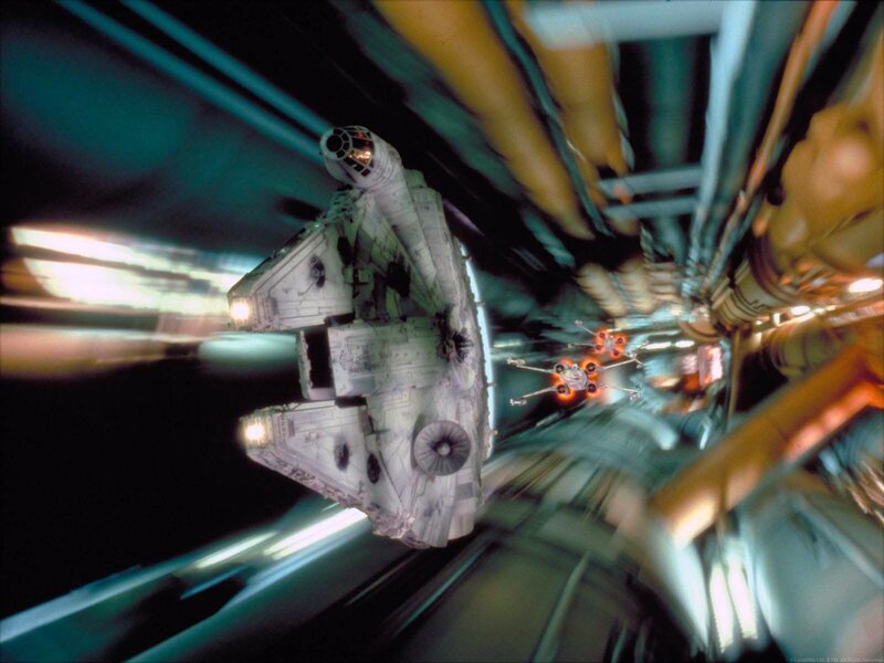 Millennium Falcon in hyperspace