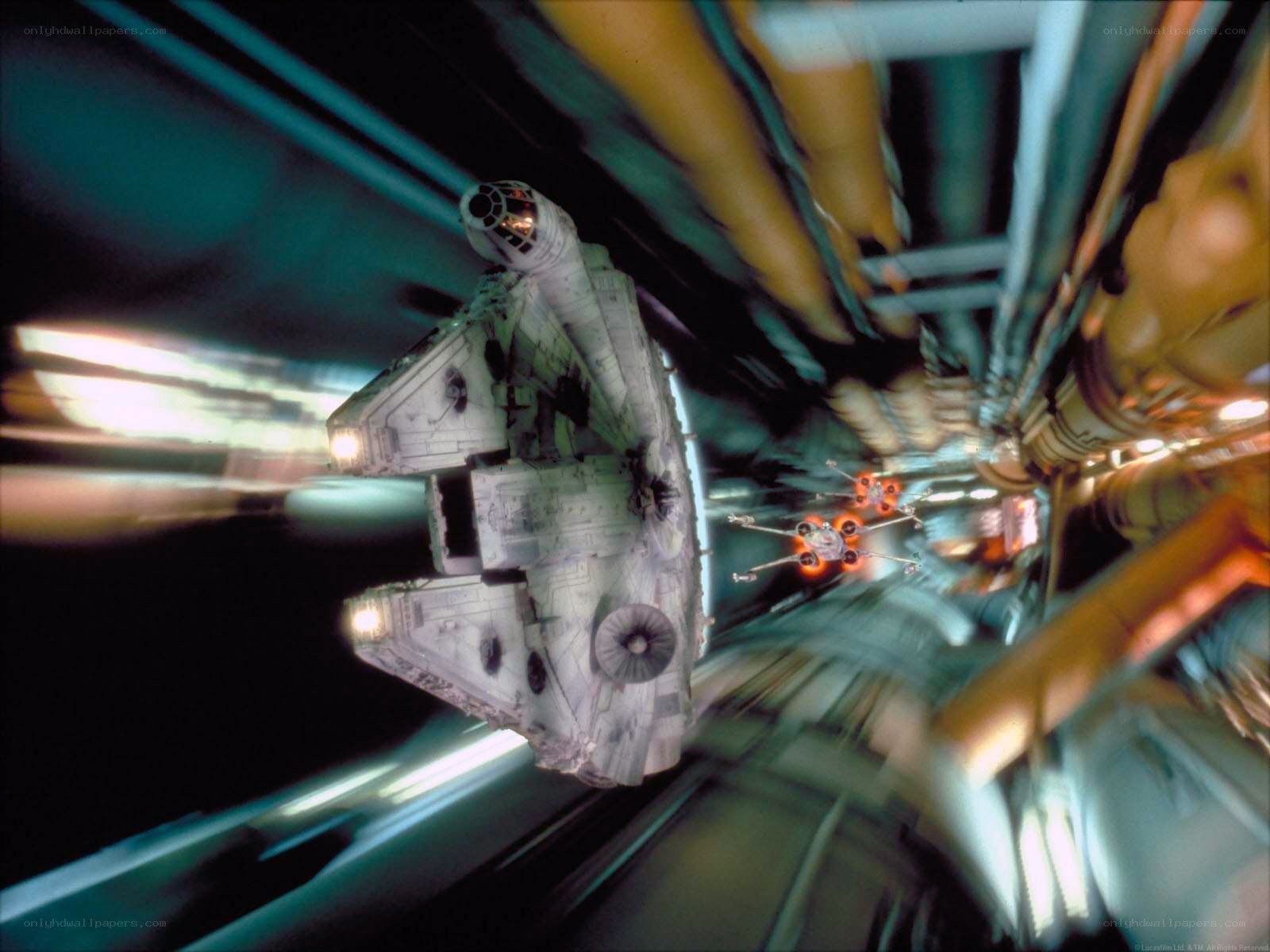 Millennium Falcon in hyperspace