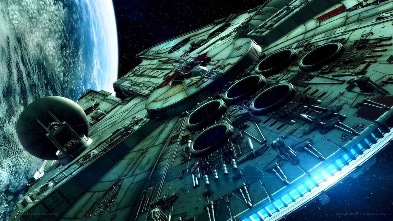 Millennium Falcon in orbit
