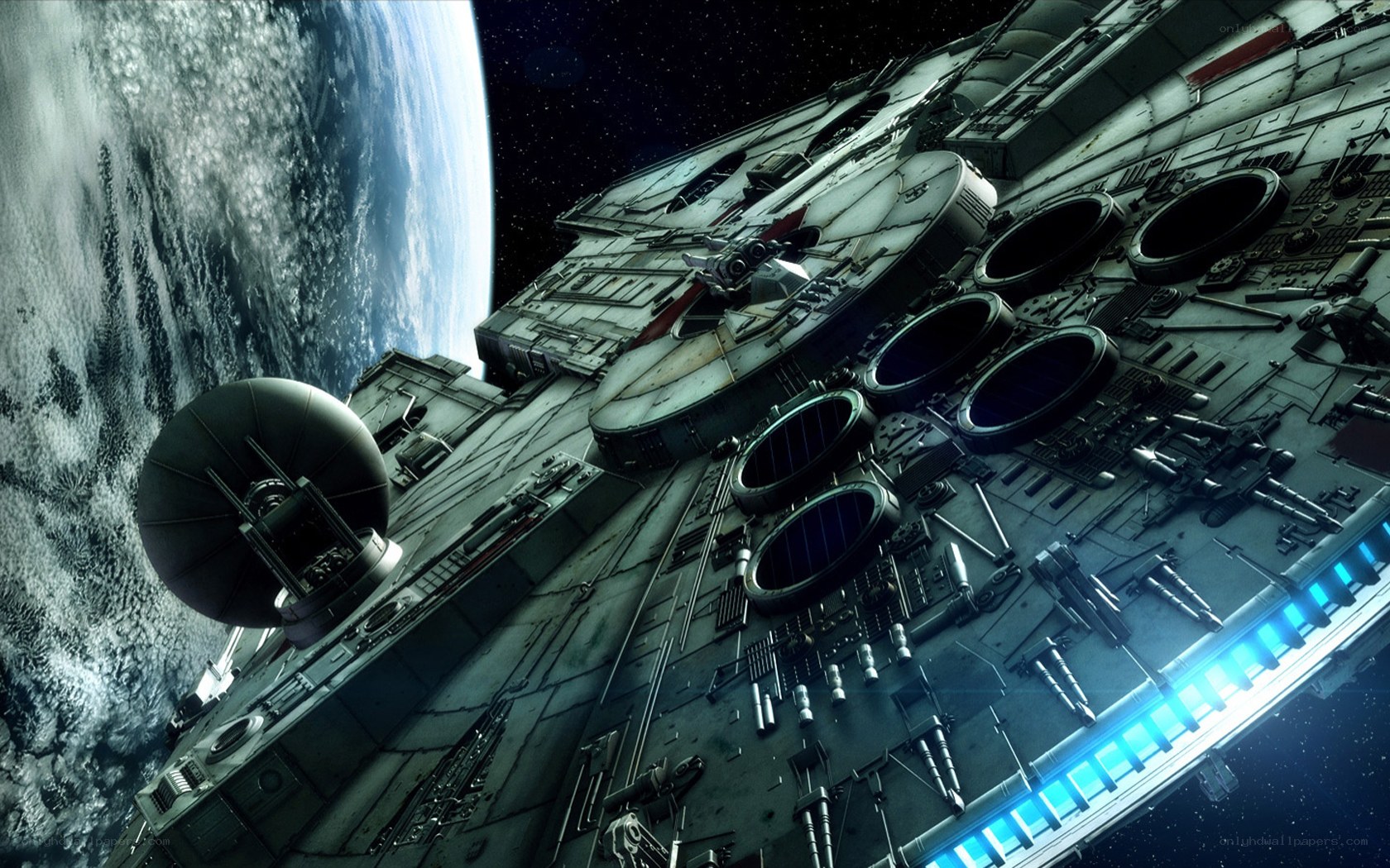 Millennium Falcon in orbit