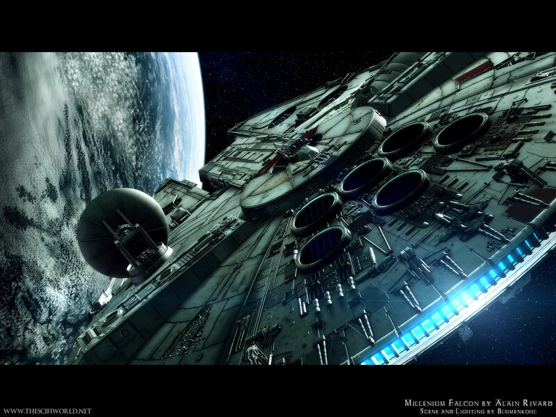 Millennium Falcon in orbit