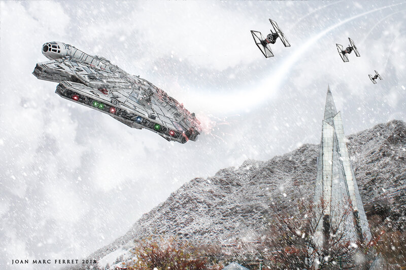 Millennium Falcon in Snow
