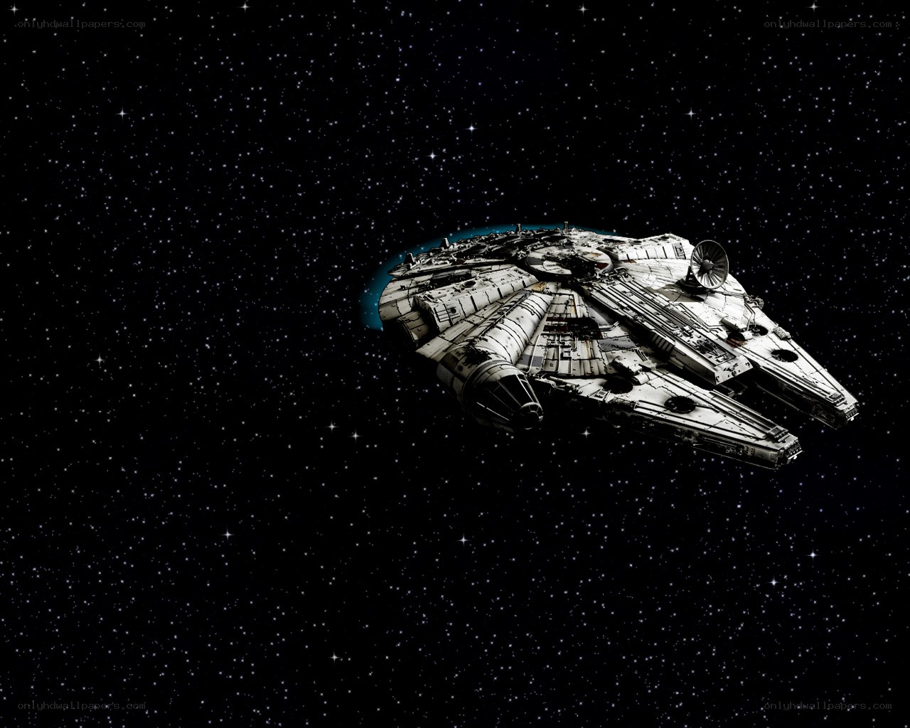 Millennium Falcon in space