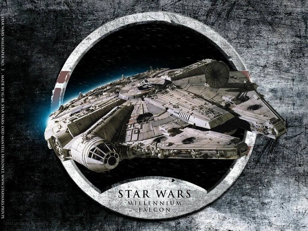 Millennium Falcon in space