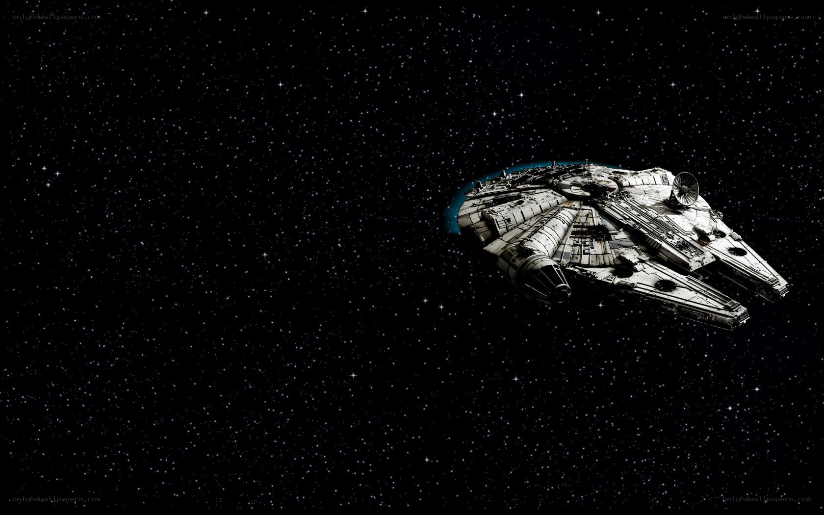 Millennium Falcon in space