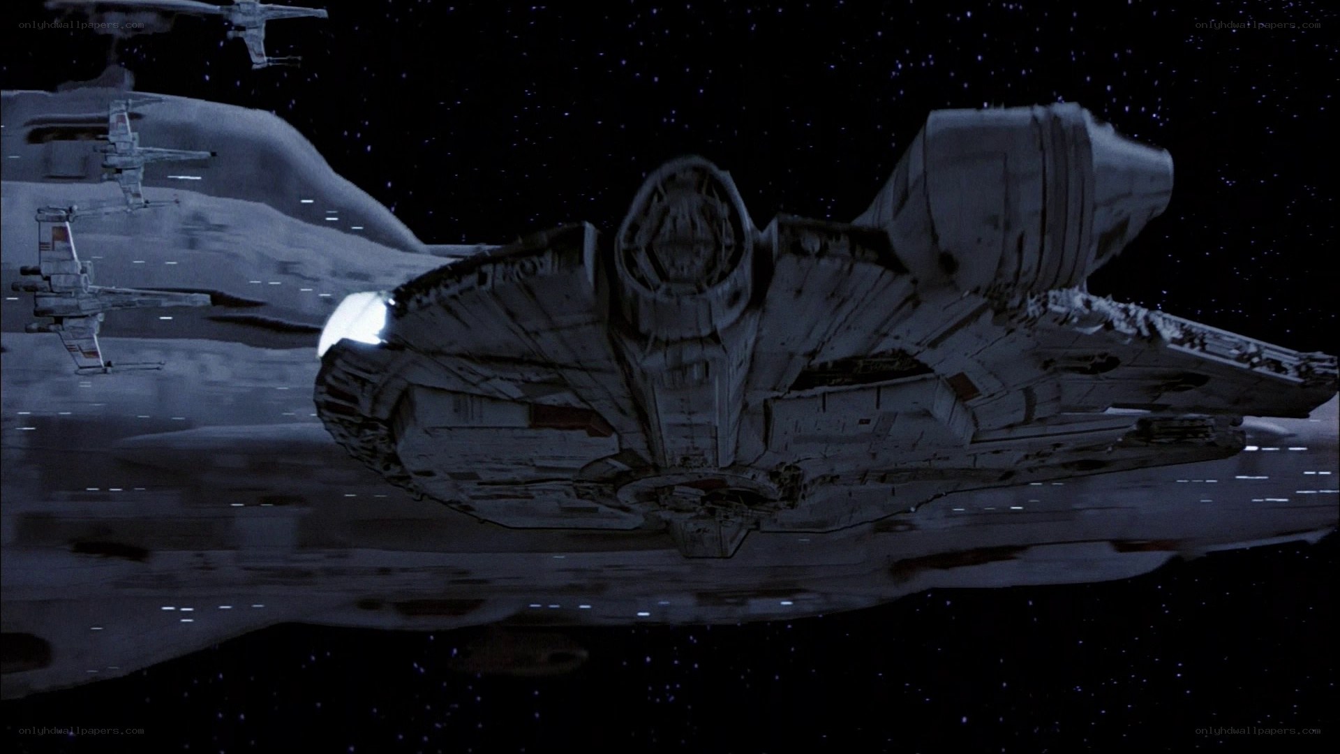 Millennium Falcon in space