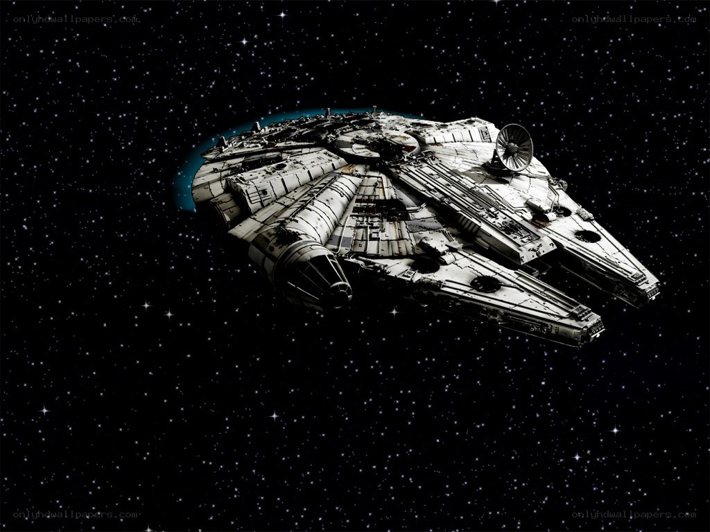 Millennium Falcon in space