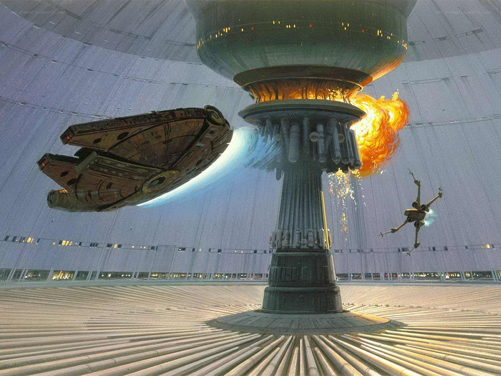 Millennium Falcon in spaceport